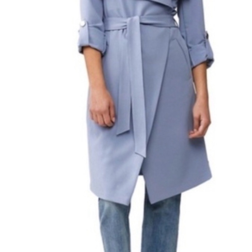 Soia & Kyo Powder Blue Ornella Trench Coat - Picture 12 of 12